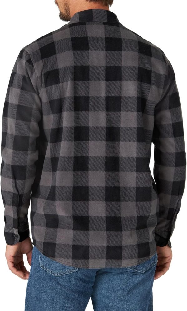 Wrangler Authentics Mens Long Sleeve Heavyweight Fleece Shirt-1