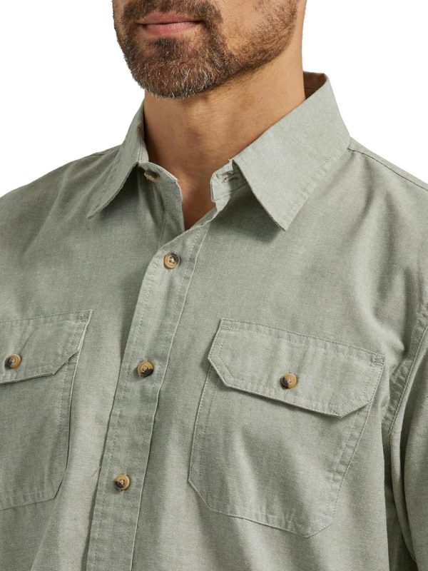 Wrangler Authentics mens Short Sleeve Classic Woven Shirt-2