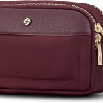 Samsonite Mobile Solution 2 Crossbody Sling Bag, Multi-Way Waist & Fanny Pack with RFID-Protected Front Pocket, Adjustable Strap, Interior Slip Pockets, Travel & Everyday Hands-Free Bag - Merlot crossbody strap phone