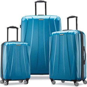 Samsonite Centric 2 Hardside Expandable Luggage with Spinner Wheels, Caribbean Blue, 3-Piece Set (20/24/28) hardsider camper