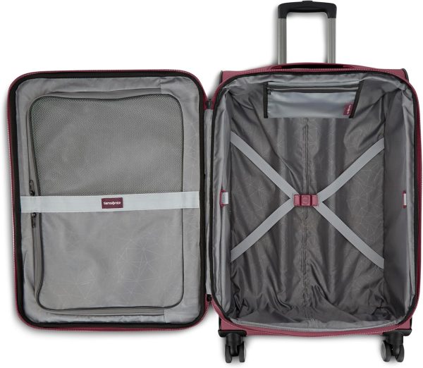 Samsonite Ascella 3.0 Softside Expandable Luggage with Spinner Wheels, 3-Piece Set (20/25/28), Mauve Haze-3