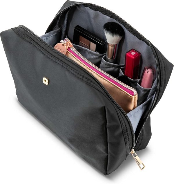Samsonite Everyday Travel Bag - Polyester Body with Full Zip Around Opening - Spacious Main Compartment & 4 Interior Slip Pockets - Perfect For Everyday Essentials, Cosmetics, Toiletries, Tech - Black-3