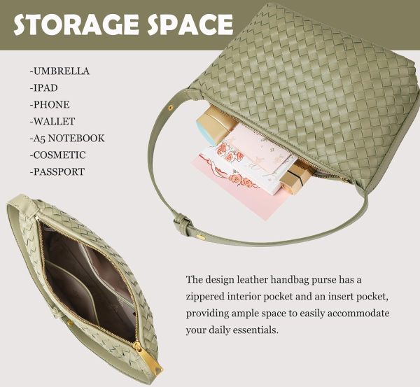 Vegan Leather Woven Tote Bag, Leather Braided Purse Clutch Purse, Woven Top-Handle Shoulder Handbag Crossbody Bag vegan cheese