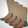 Wrangler mens Riggs Men's Non-binding Boot Work Cotton Cushion Smooth Toe Socks 4 Pair Pack