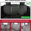 for Jeep Wrangler Seat Covers 4Door JL 2018 2019 2020 2021 2022 2023 2024 2025 2026, Custom Fit Car Seat Cover Full Set, Luxury Waterproof Leather Seat Protectors, Black, W/O Rear Cup Holder wrangler 13mwz