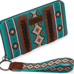 X Wrangler Wristlet Western Wallet Boho Aztec Credit Card Holder for Women-0