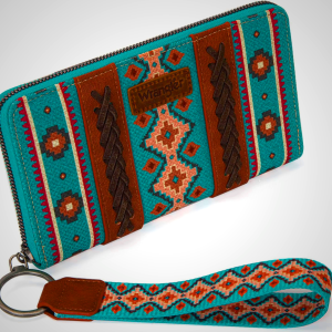 X Wrangler Wristlet Western Wallet Boho Aztec Credit Card Holder for Women