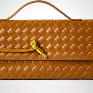 Joryin Woven Purse for Women Evening Clutch Woven Leather & Suede Handbags Crossbody Bag Suede Purse Formal Evening Bag