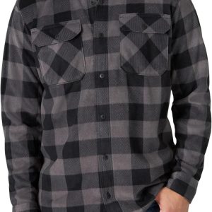 Wrangler Authentics Mens Long Sleeve Heavyweight Fleece Shirt-0