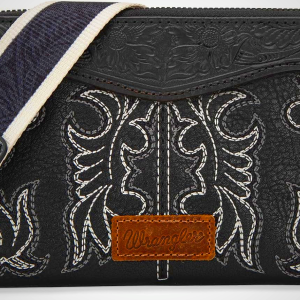 Wrangler Wristlet Wallets Western Wallet for Women Floral Tooled Womens Wallet Boot Stitch Purses