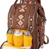 Wrangler Aztec Backpack Organized Daypack Travel Baby Bag with Stroller Strap and Side Bottle Pockets WG2204-9110CM-1
