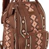 Wrangler Aztec Backpack Organized Daypack Travel Baby Bag with Stroller Strap and Side Bottle Pockets WG2204-9110CM-0