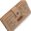 Montana West X Wrangler RFID Wallet, Card Cases & Money Organizers Women Tooling Flower Wallets Large Bifold Clutch Wallet Ladies Female Western Card Cash Zipper Wallets with ID Window-4