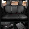 for Jeep Wrangler Seat Covers 4Door JL 2018 2019 2020 2021 2022 2023 2024 2025 2026, Custom Fit Car Seat Cover Full Set, Luxury Waterproof Leather Seat Protectors, Black, W/O Rear Cup Holder ford bronco