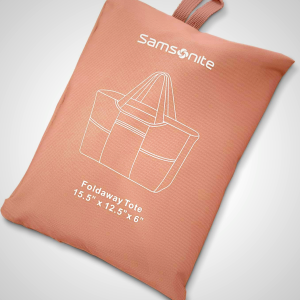 Samsonite Foldaway Tote Bag in Dusty Rose | Compact & Durable