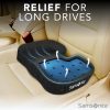 Samsonite Gel Infused Seat Cushion – Ergonomic Cushion for Office Chair, Tailbone Pressure Pad, Coccyx Support for Sciatica, Memory Foam Seat for Car, Desk, or Gaming Chair Use, Black samsonite freeform