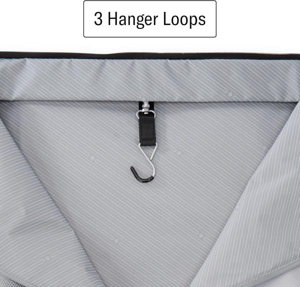 Samsonite UpLIFT 23” Bifold Garment Bag - Includes Wet Pocket and StackIt Strap™ Bi-Fold Bar To Prevent Creases - Tri-Fold Bar Option For Longer Items - Designed For Ultra Light Travel - Black-4