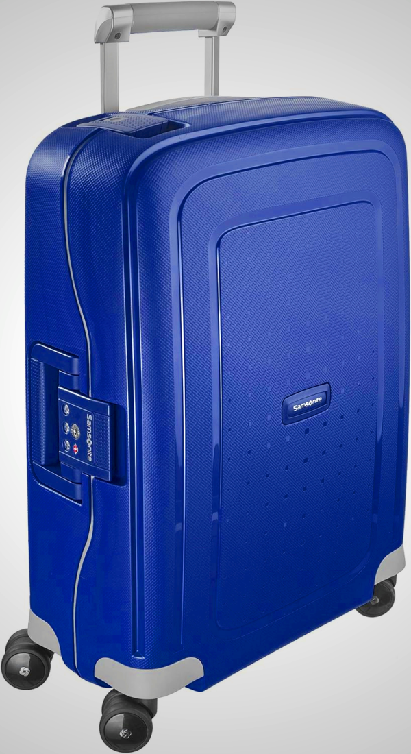 Samsonite S'Cure Spinner Luggage - Dark Blue, Size S (55 cm - 34 L)