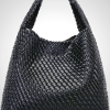 Queenoris Woven Purse for Women: Top-Handle Shoulder Bag, Soft Summer Hobo Tote