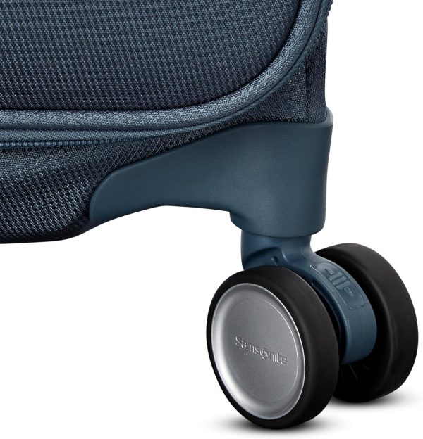 Samsonite UpLIFT Lightweight Medium Checked Softside Luggage with Spinner Wheels - Expandable - Airline-Approved, Polyester Soft Suitcase for Ultra Light Travel - Elemental Blue lightweight puffer