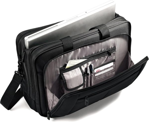 Samsonite Classic Multi Gusset Toploader Briefcase, Black, Triple Gusset 15.6-Inch-1