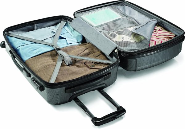 Samsonite Winfield 2 Hardside Expandable Luggage with Spinner Wheels, Charcoal, Checked-Large 28-Inch hardside suitcase