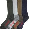 Wrangler Mens Riggs Workwear Ultra-Dri Moisture Wicking Crew Boot Socks 4 Pair Pack-0