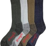 Wrangler Mens Riggs Workwear Ultra-Dri Moisture Wicking Crew Boot Socks 4 Pair Pack-0