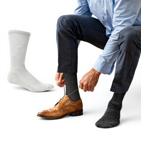 Dr Scholls Diabetic Socks Men Non Binding Ankle 4 Pack