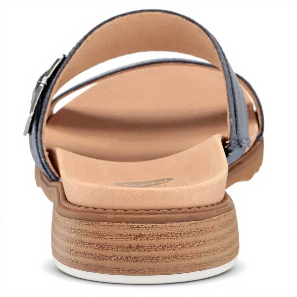 Dr Scholls Alyssa Slide Sandal Women Oxide Blue Microfiber