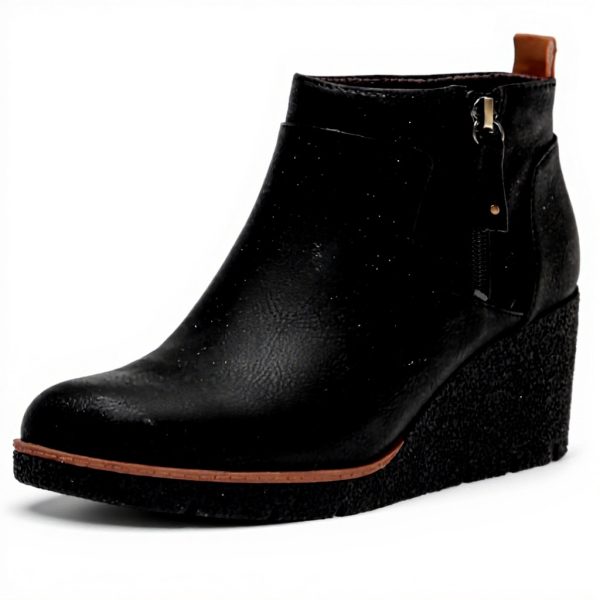 Dr Scholls Bianca Ankle Boots Women Black Comfort Zip