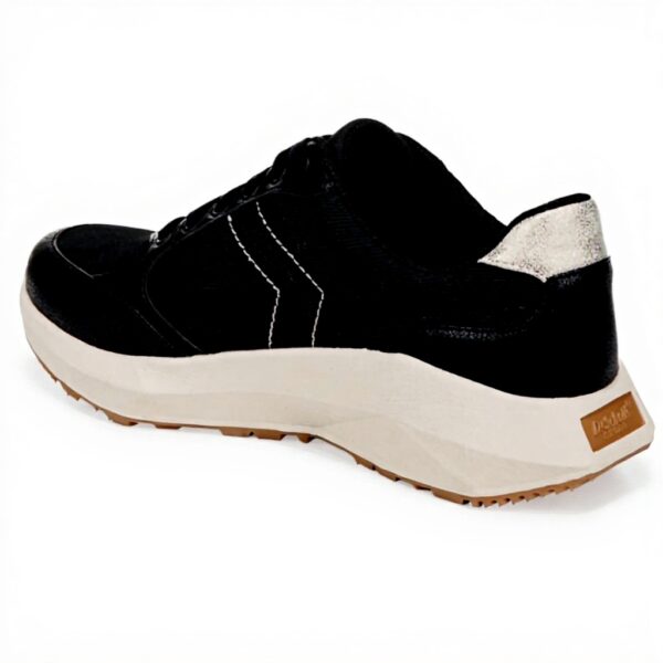 Dr Scholls Hannah Retro Sneaker Womens Black Ribbed Fashion