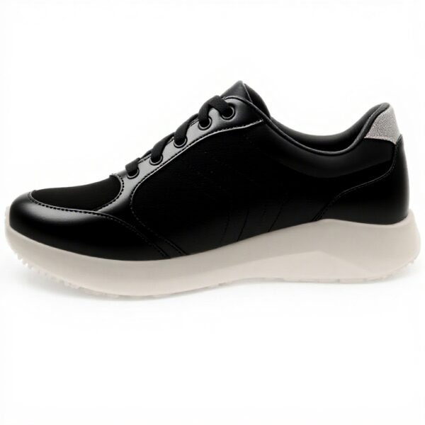 Dr Scholls Hannah Retro Sneaker Womens Black Ribbed Fashion