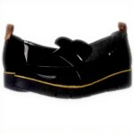 Dr Scholls Women Webster Loafer Black Patent Microfiber Comfort