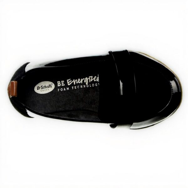 Dr Scholls Women Webster Loafer Black Patent Microfiber Comfort