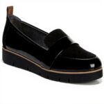 Dr Scholls Women Webster Loafer Black Patent Comfort Slip On