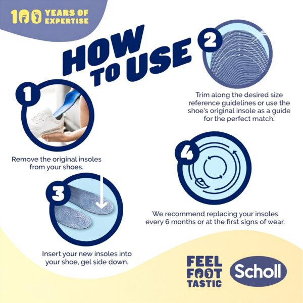 Scholl GelActiv Trainer Insoles Women GelWave Technology Comfort