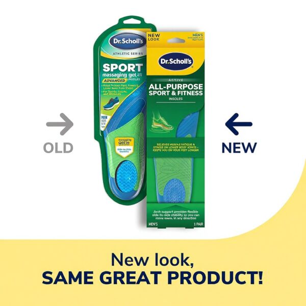 Dr Scholls Athletic Insoles Mens Gel Arch Support