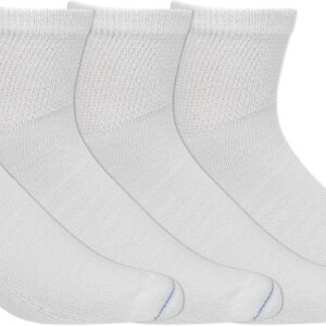 Dr Scholls Mens Calf Socks White Moisture Wicking Pack of 4-0