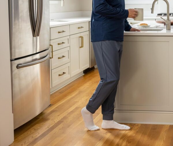 Dr Scholls Mens Calf Socks White Moisture Wicking Pack of 4-1