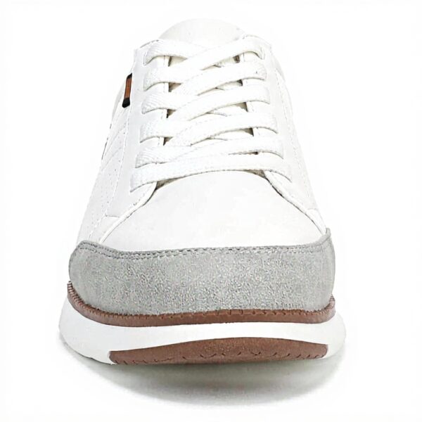 Dr Scholls Mens Synergy Sneaker White Grey Slip On Comfort