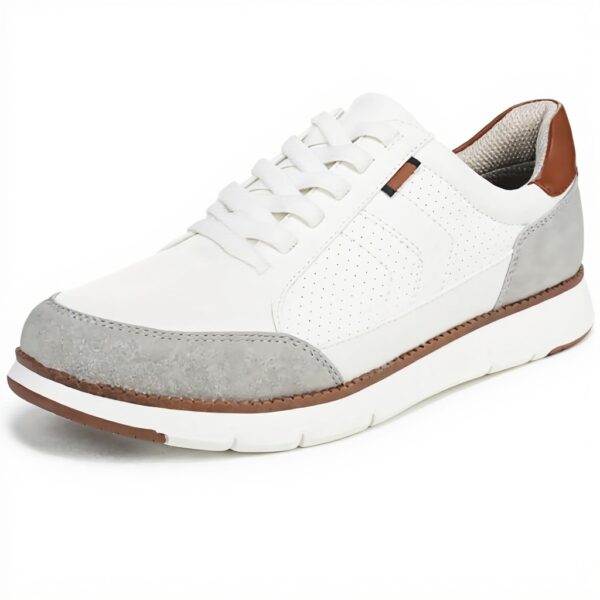 Dr Scholls Mens Synergy Sneaker White Grey Slip On Comfort