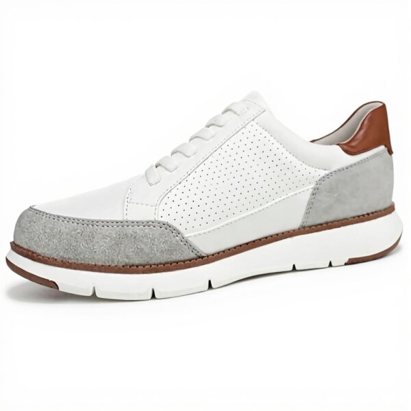 Dr Scholls Mens Synergy Sneaker White Grey Slip On Comfort