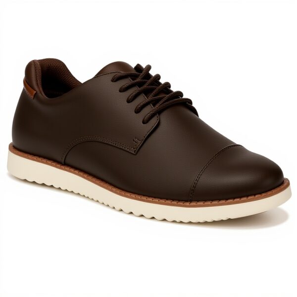 Dr Scholls Mens Oxford Brown Cap Toe Sustainable Comfort