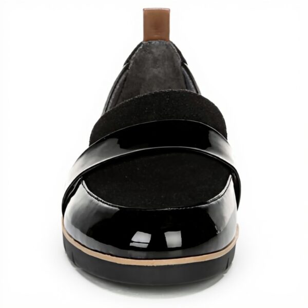 Dr Scholls Womens Loafers Black Patent Comfort Platform