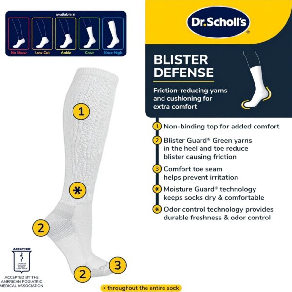 Dr Scholls Womens Knee High Socks Diabetic Comfort White