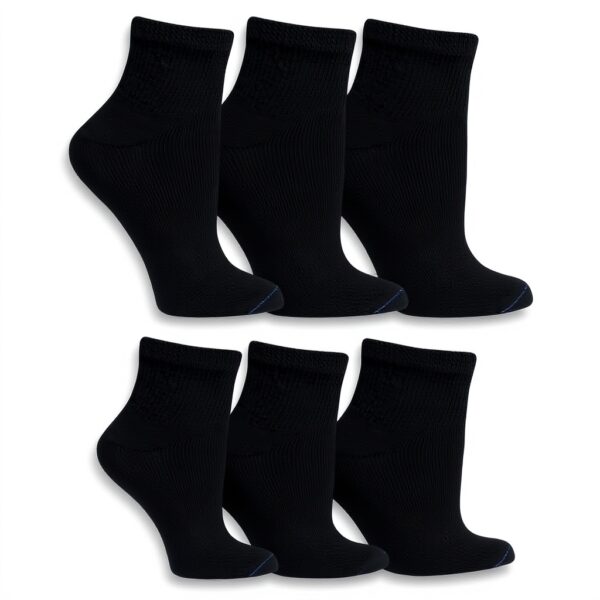 Dr Scholls Womens Casual Socks 4-Pack Black Ankle