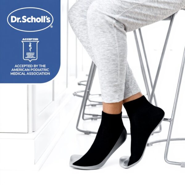 Dr Scholls Womens Casual Socks 4-Pack Black Ankle