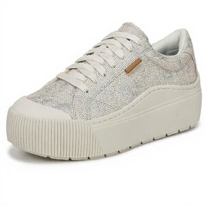 Dr Scholls Women Platform Sneakers Off White Comfort Fit