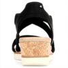 Dr Scholls Work Womens Wedge Sandal Black Fabric Comfort